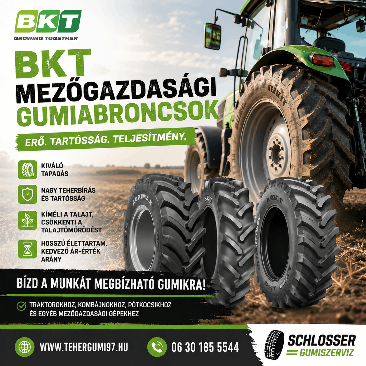 BKT mezőgazdasági gumiabroncsok – Megbízható teljesítmény a modern gazdálkodás szolgálatában